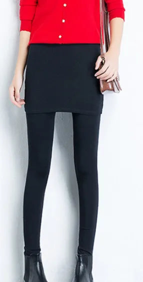 Leggings femme mélange de coton agréable ; pour affronter le froid