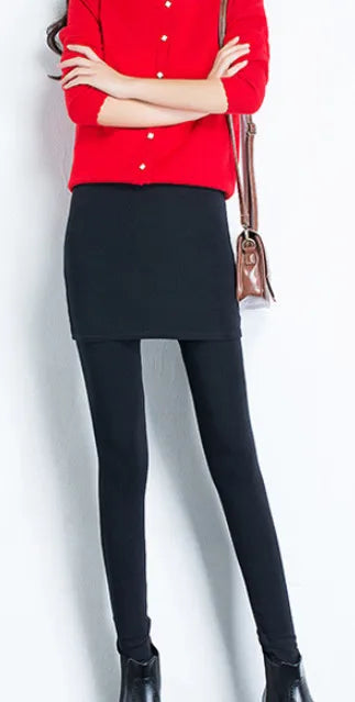 Leggings femme mélange de coton agréable ; pour affronter le froid
