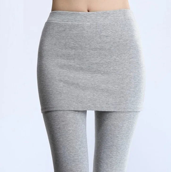 Leggings femme mélange de coton agréable ; pour affronter le froid