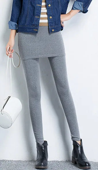 Leggings femme mélange de coton agréable ; pour affronter le froid