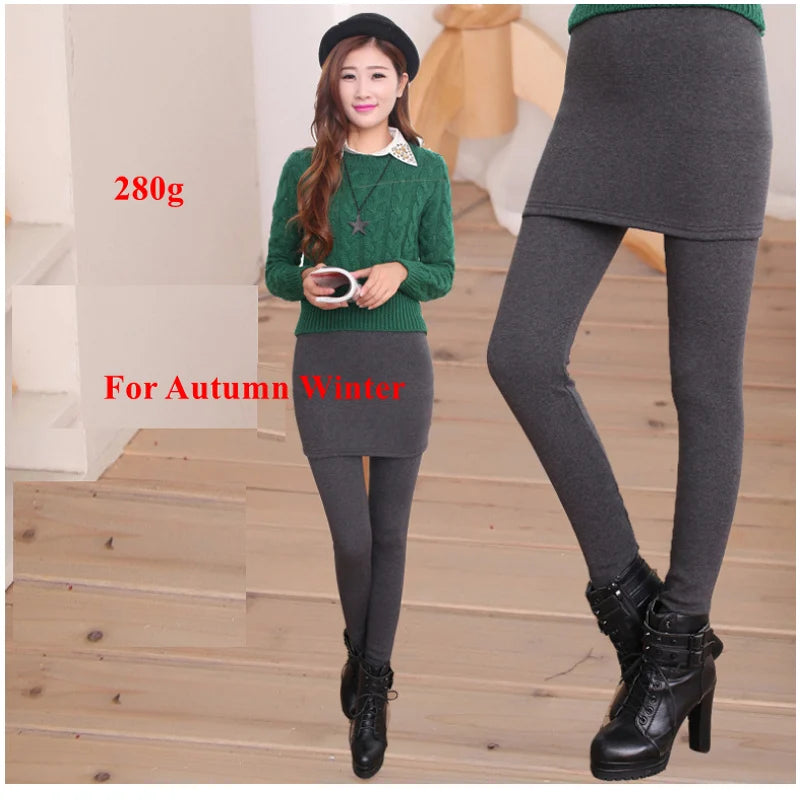 Leggings femme mélange de coton agréable ; pour affronter le froid