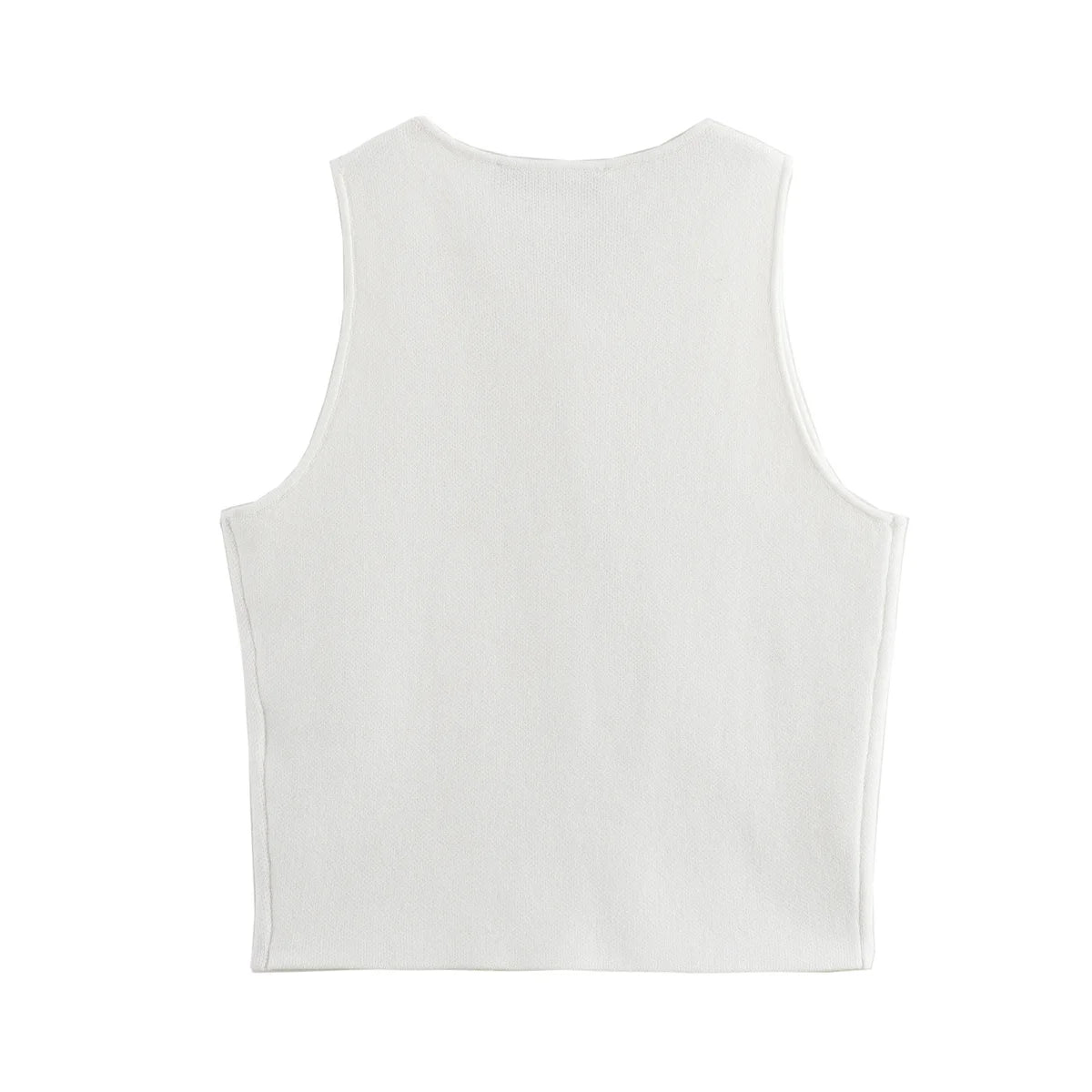 MUJER Pink Knit Sleeveless Vest Women Cropped Sweater Vest Top Women Yellow Button Vests Women Streetwear Waistcoat Knitwears