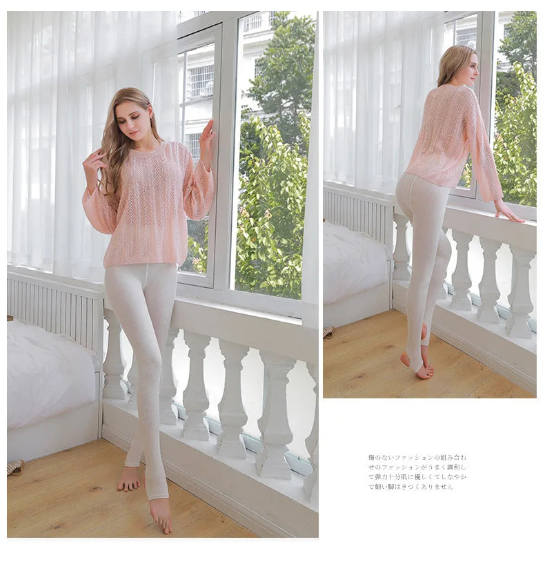 High quality cotton hip lift pantyhose women's Korean version of the new elastic foot massage leggings