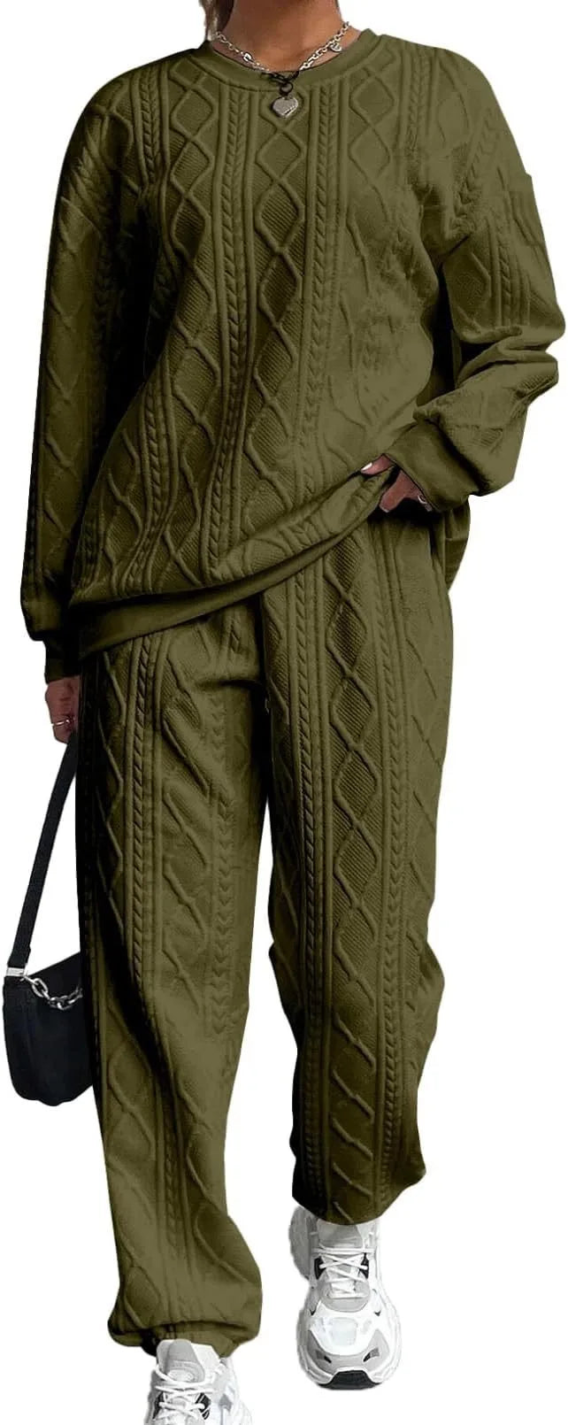 Casual Two Piece Sets Womens Sweatshirt Outifits Streetwear Autumn Winter New Long Sleeved Round Neck Hoodie And Y2k Pants Suit