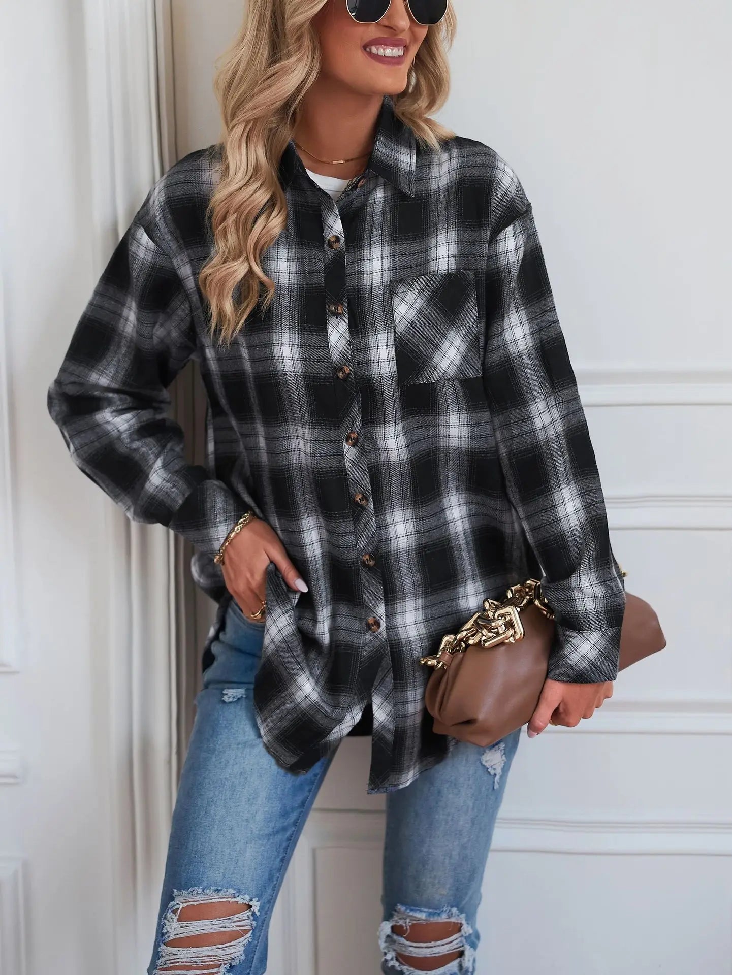 Chemise Femme Se porte parfaitement avec un Jean Idéal pour un effet décontracté Tout en restant tendance
