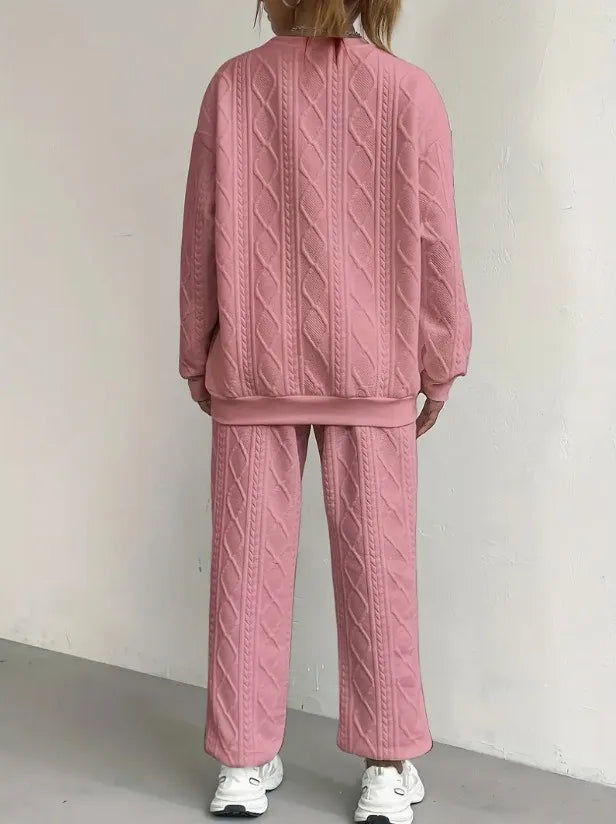 Casual Two Piece Sets Womens Sweatshirt Outifits Streetwear Autumn Winter New Long Sleeved Round Neck Hoodie And Y2k Pants Suit