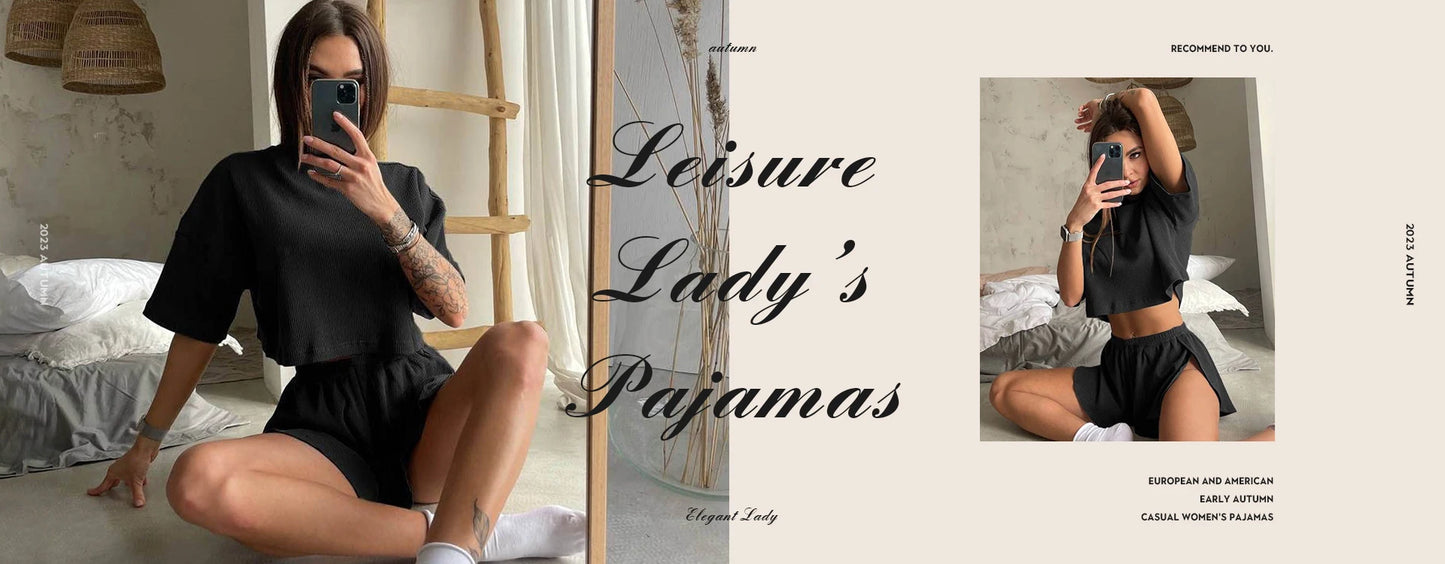 Marthaqiqi Loose Ladies Sleepwear Suit Sexy Turn-Down Collar Nightwear Long Sleeve Nightgowns Pants Printing Female Pajamas Set