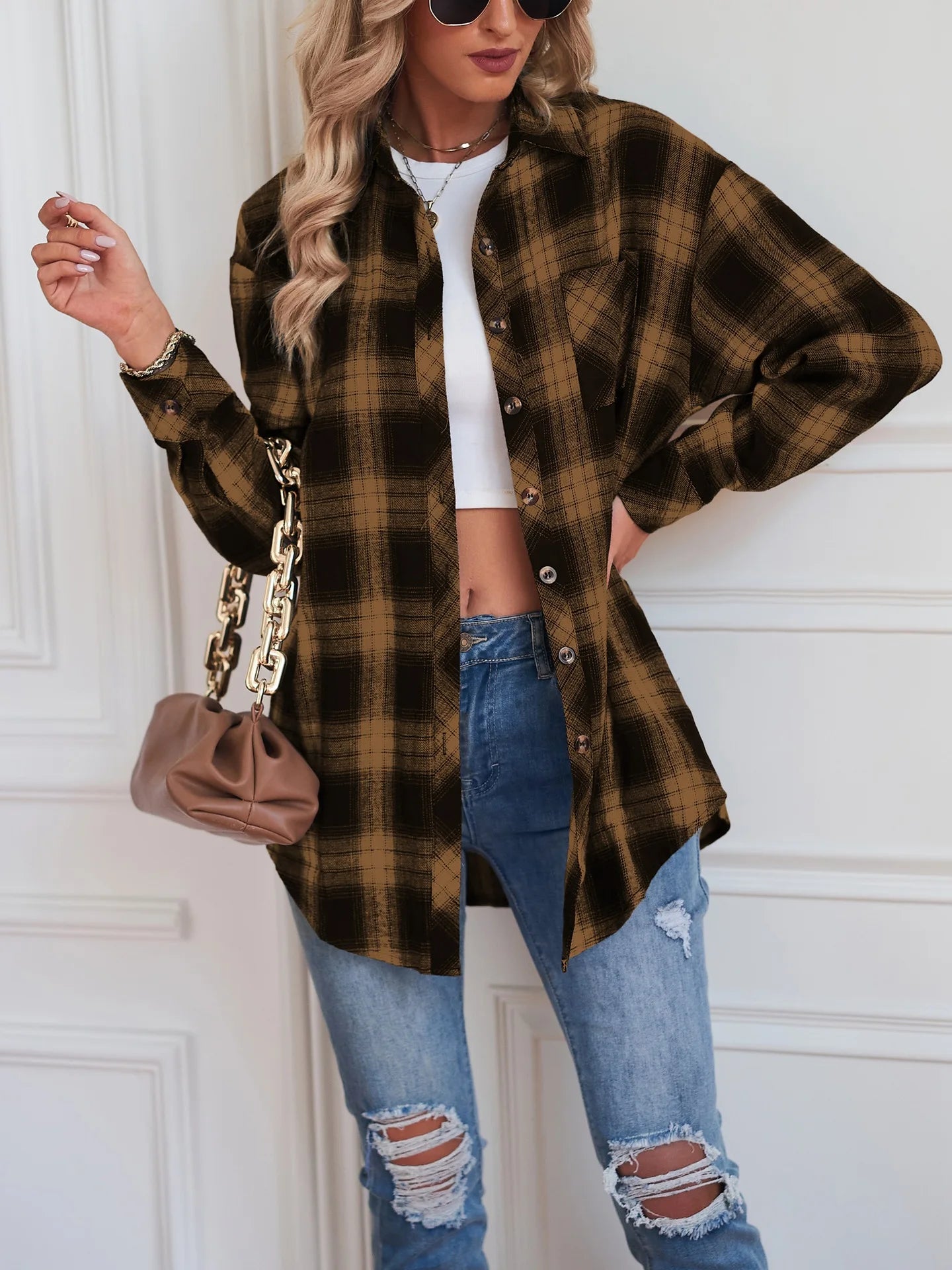 Chemise Femme Se porte parfaitement avec un Jean Idéal pour un effet décontracté Tout en restant tendance