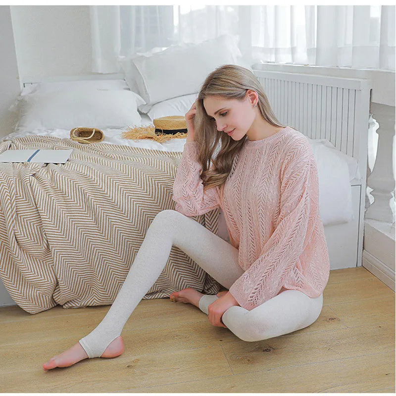 High quality cotton hip lift pantyhose women's Korean version of the new elastic foot massage leggings