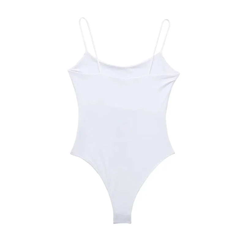 MUJER 2025 Sexy Tight Bodys for Women White Black Backless Bodysuit Women One Pieces Jumpsuits for Women Sexy Lingerie Bodysuit