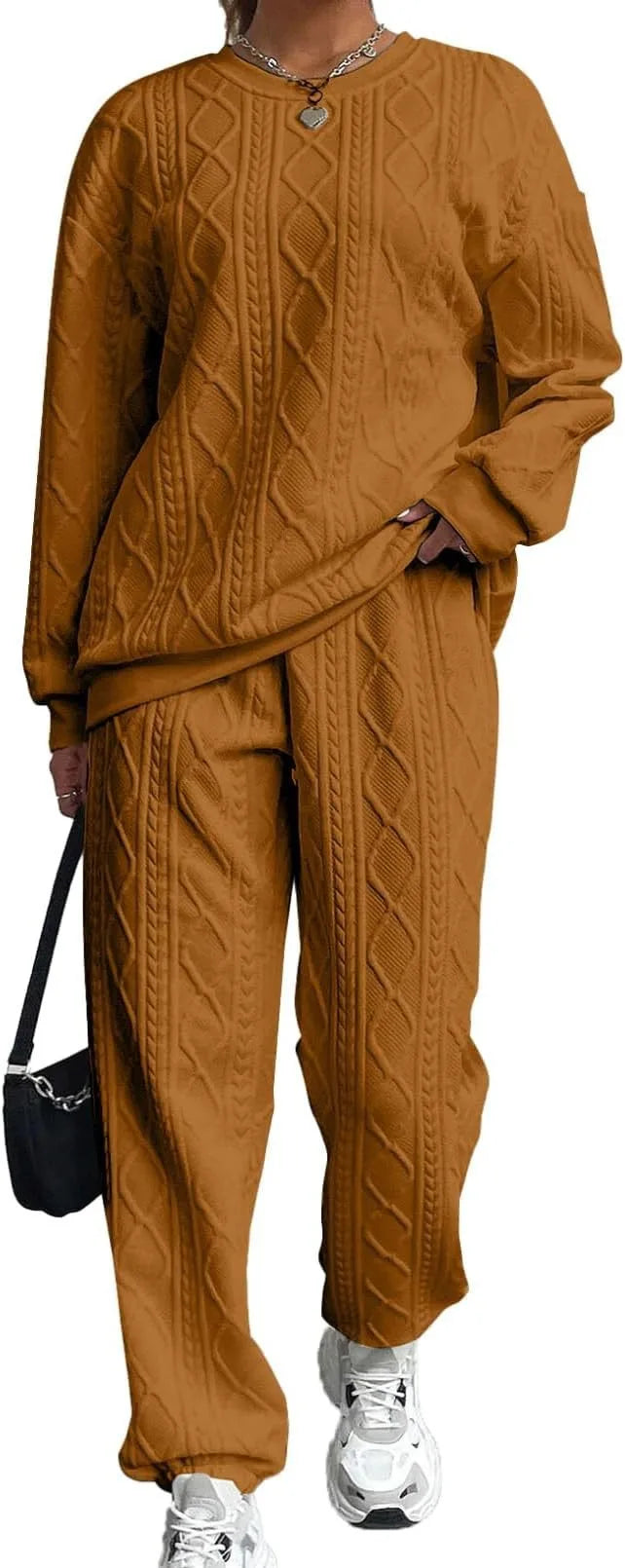Casual Two Piece Sets Womens Sweatshirt Outifits Streetwear Autumn Winter New Long Sleeved Round Neck Hoodie And Y2k Pants Suit