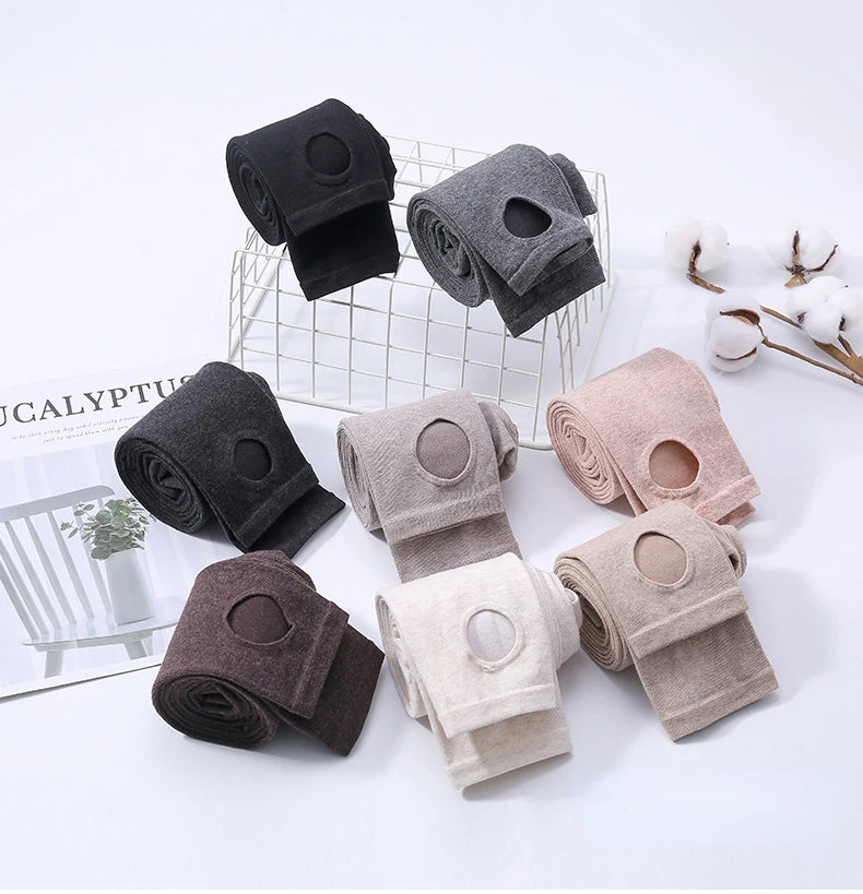 High quality cotton hip lift pantyhose women's Korean version of the new elastic foot massage leggings
