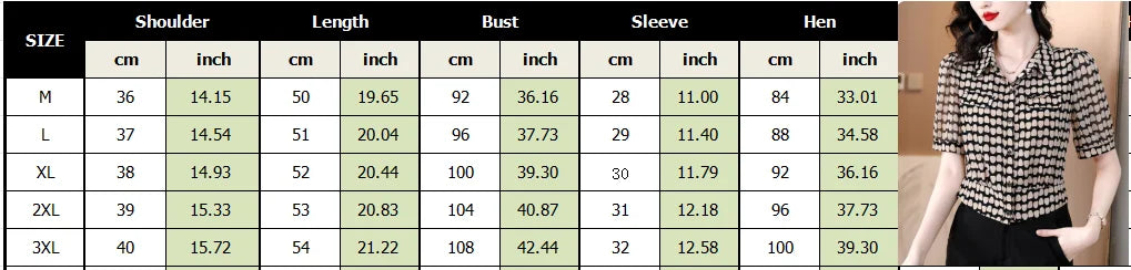 Temperament Fashion Summer Chiffon Shirts Women Polo-Neck Single Breasted Polka Dot Western Style Short Corset Short Sleeve Tops
