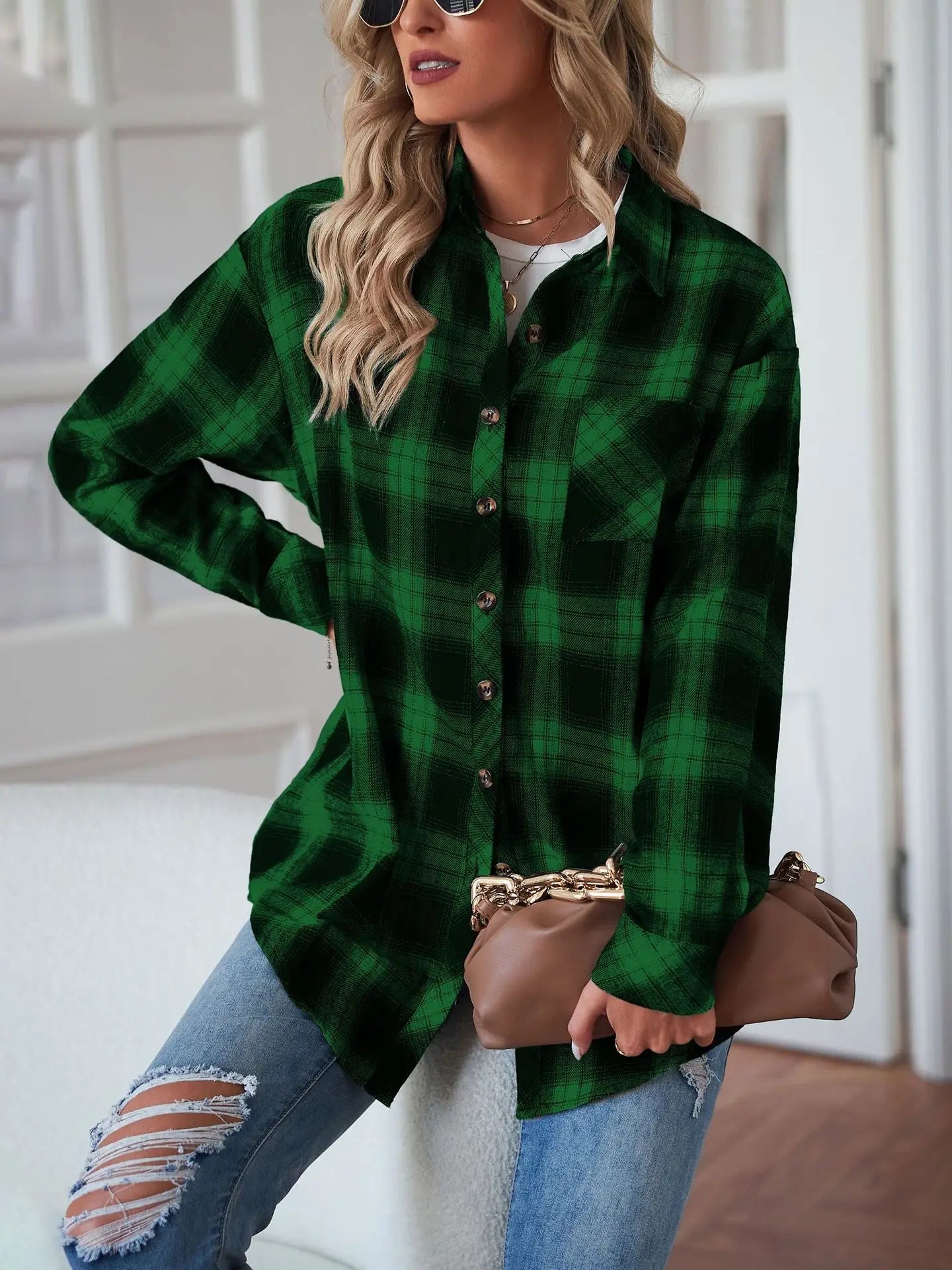 Chemise Femme Se porte parfaitement avec un Jean Idéal pour un effet décontracté Tout en restant tendance