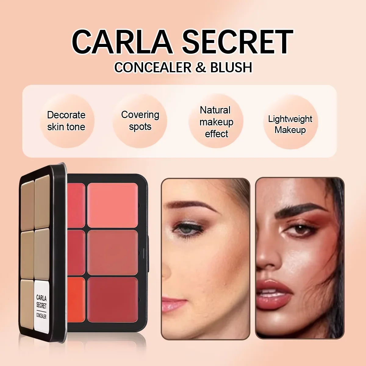 Palette blush tout-en-un anti-cernes