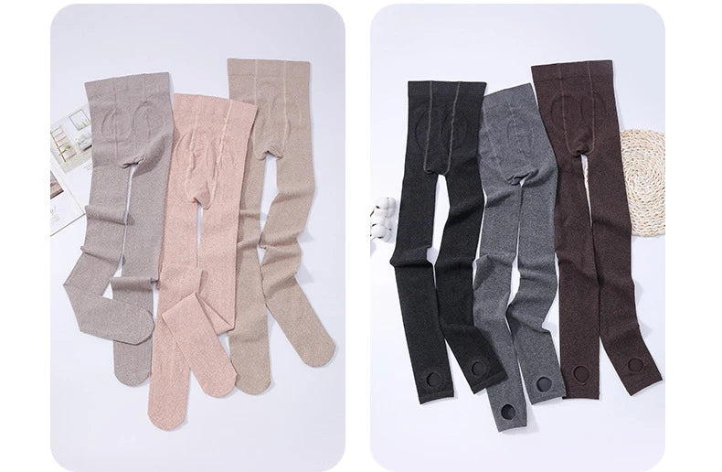 High quality cotton hip lift pantyhose women's Korean version of the new elastic foot massage leggings
